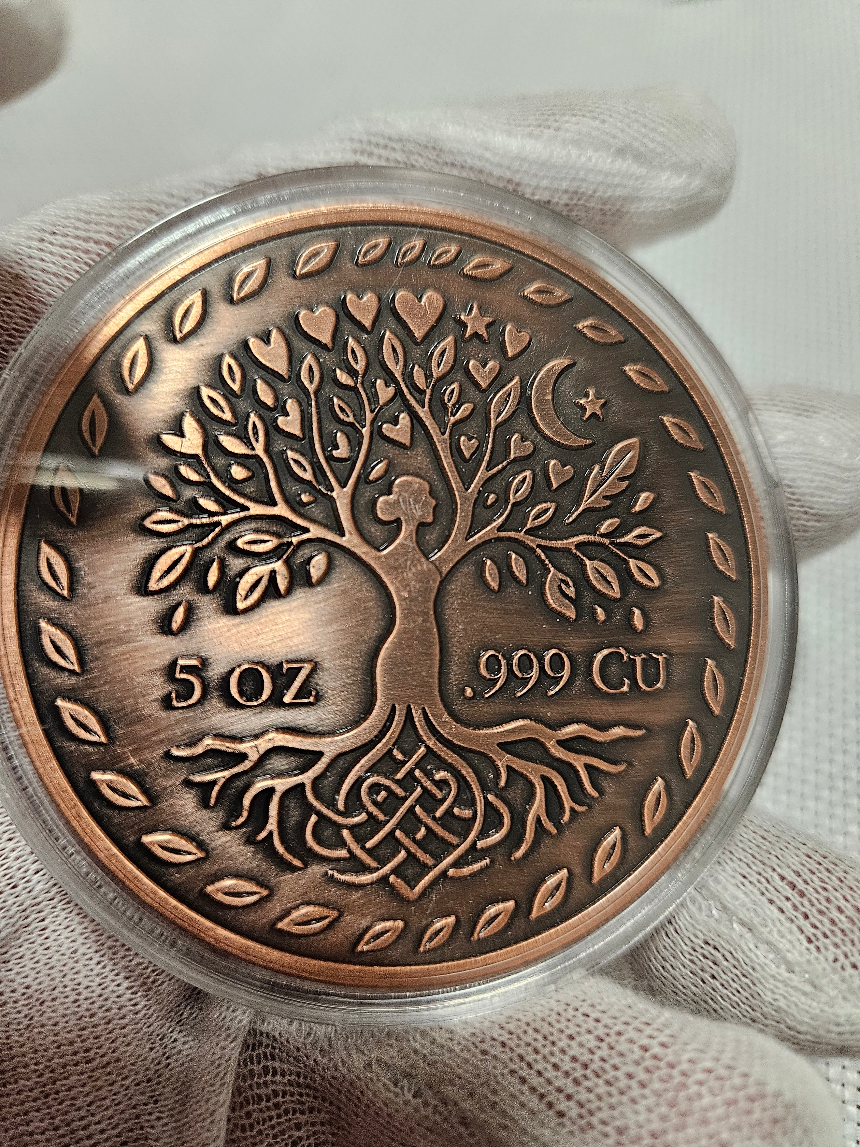 5 oz Mother Earth & Tree of Life .999 Fine Copper Round (Colorized)