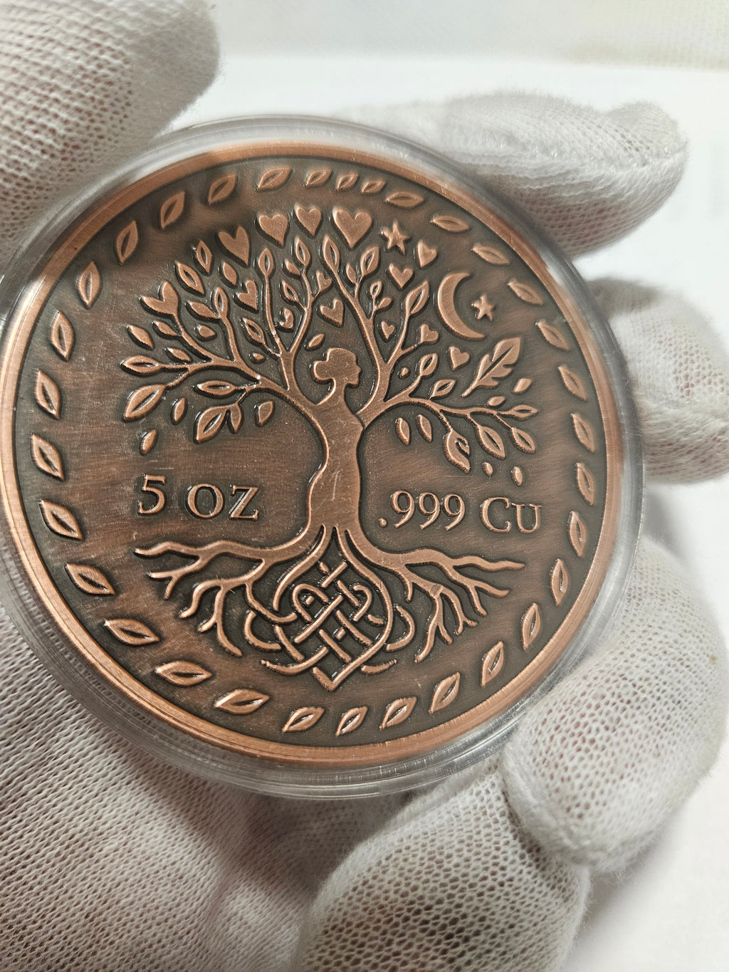 5 oz Mother Earth & Tree of Life .999 Fine Copper Round (Colorized)