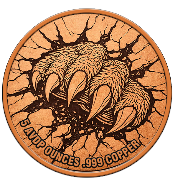 5oz Avdp Copper .999 Age of the Wild PRESALE