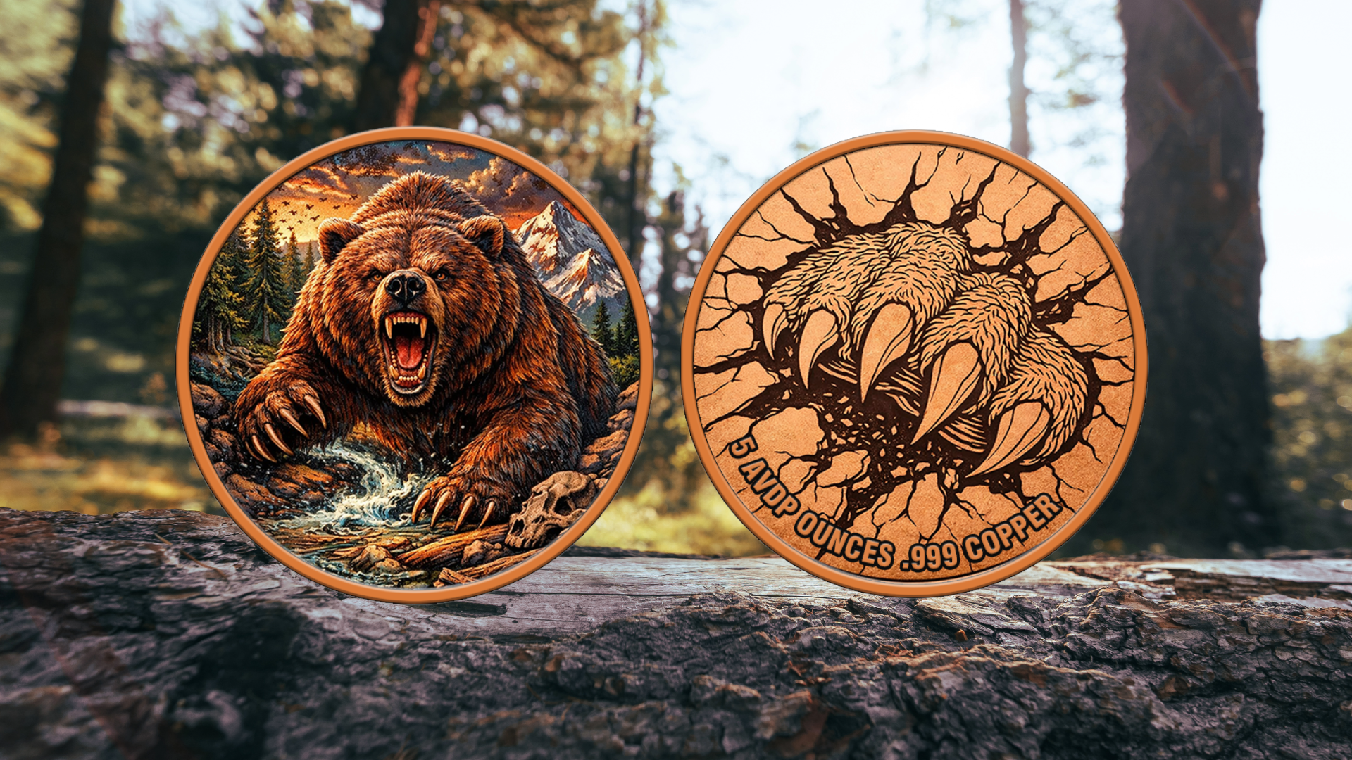 5oz Avdp Copper .999 Age of the Wild PRESALE