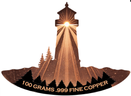 100 Gram Beacon of Light Colorized Copper in Display Box