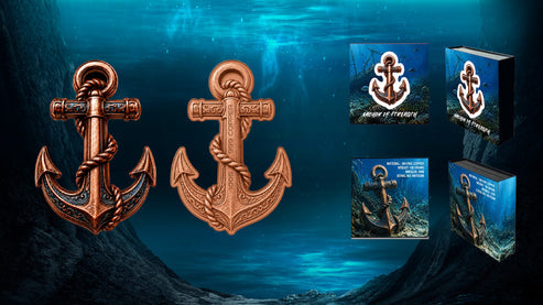 100 Gram Anchor of Strength Colorized Copper in Display Box