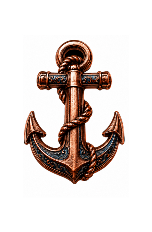 100 Gram Anchor of Strength Colorized Copper in Display Box