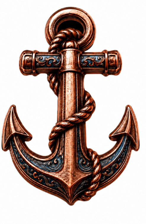100 Gram Anchor of Strength Colorized Copper in Display Box