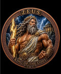 Zeus King of the Gods 5 oz .999 Pure Copper Colorized Round