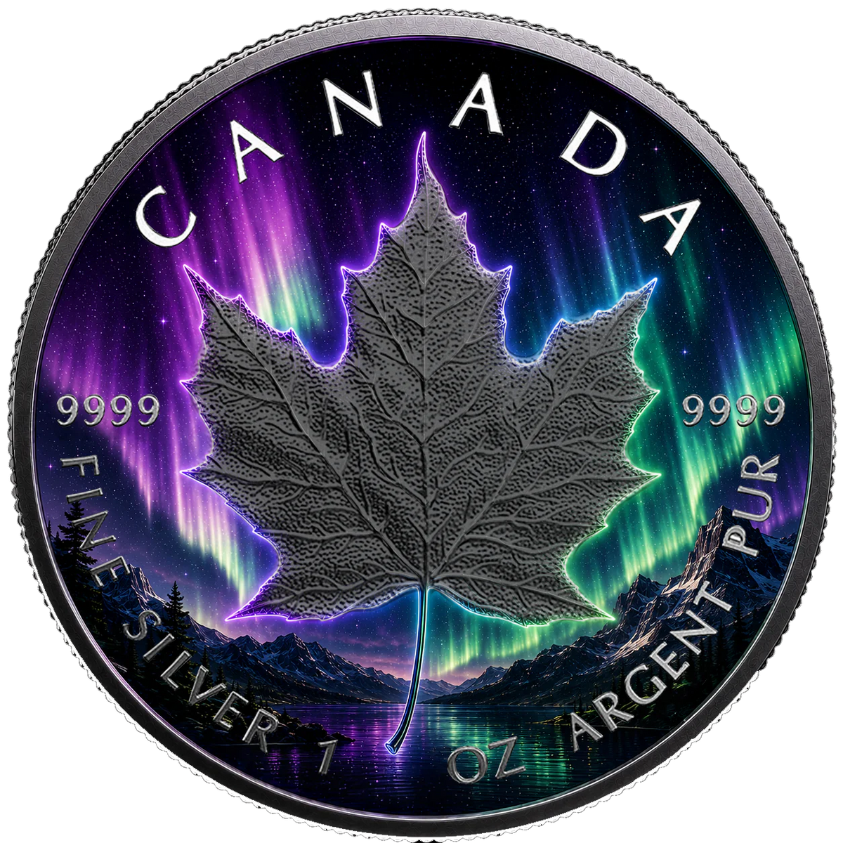 2026 1 oz Canada Silver Maple Leaf – Aurora Borealis Edition (Limited Mintage 500) | PRE-ORDER